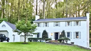 exterior paint job lime washed brick in baltimore, MD