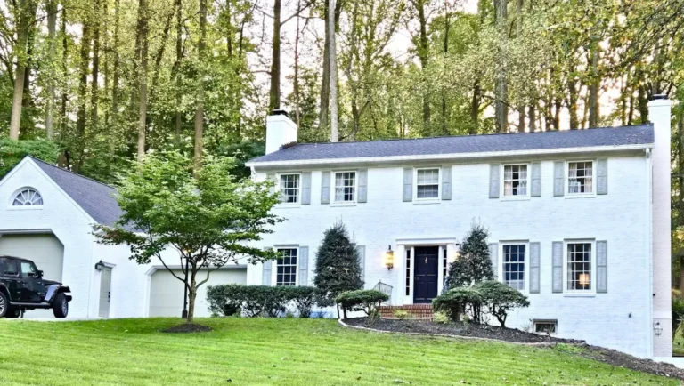 exterior paint job lime washed brick in baltimore, MD
