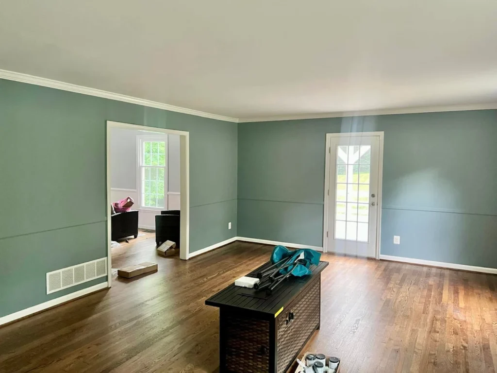 soft green interior paint