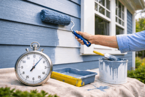 Painting an exterior house with a timer
